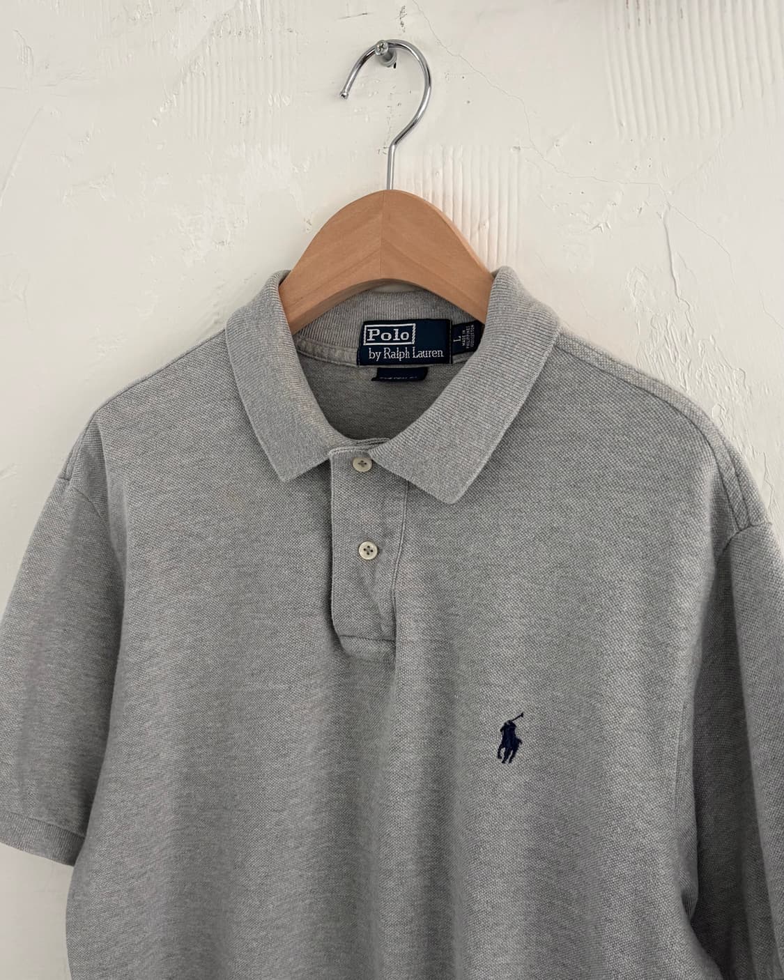Polo 폴로 랄프로렌 그레이 커스텀핏 코튼 PK 카라티셔츠 상품이미지2