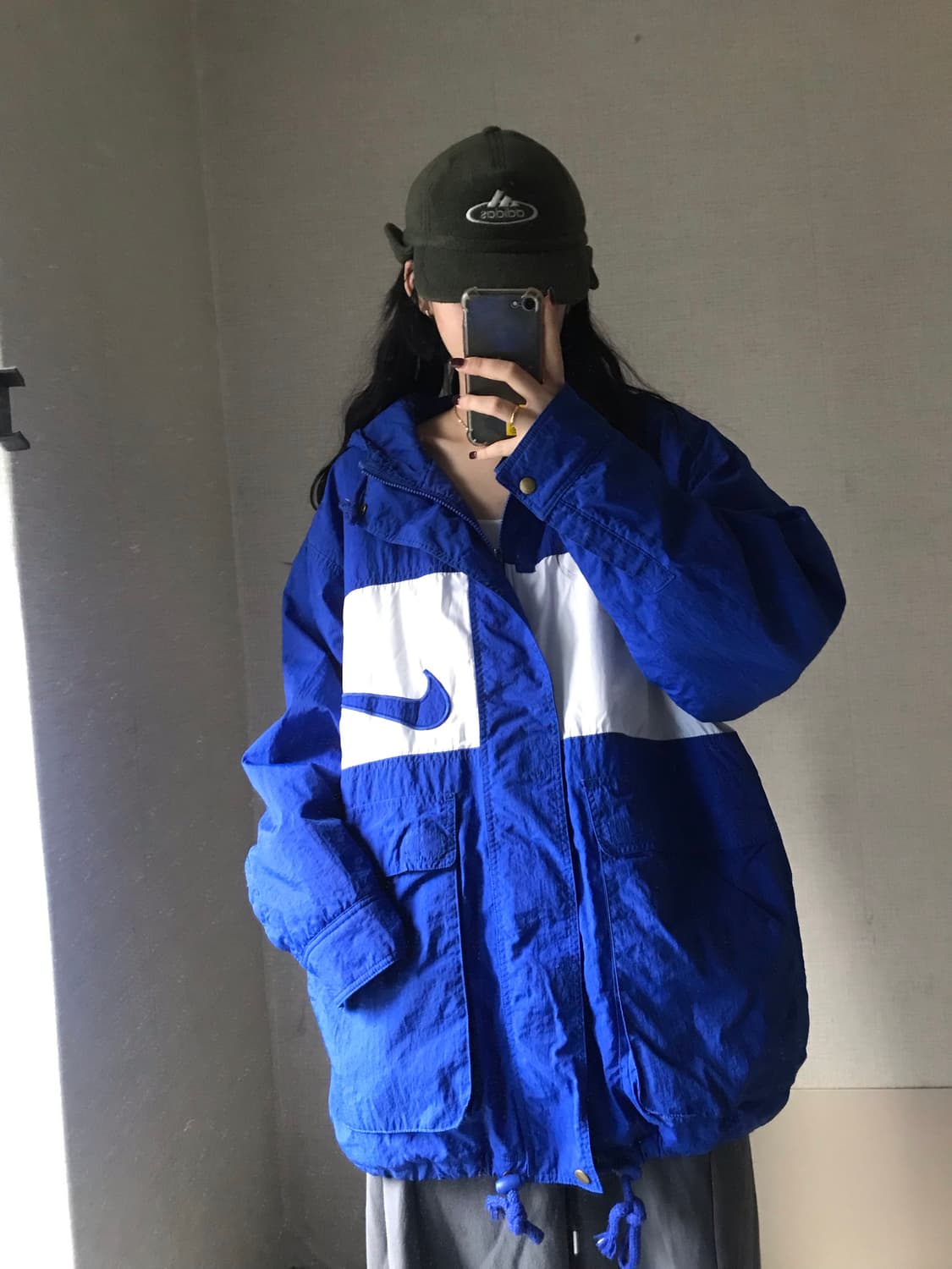 나이키 블루 빅로고 패딩 상품이미지5