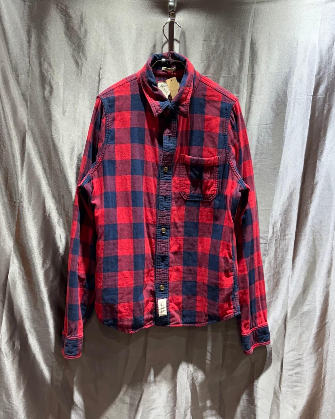 M 아베크롬비 미들웨이트 체크 원포켓 셔츠 상품이미지2