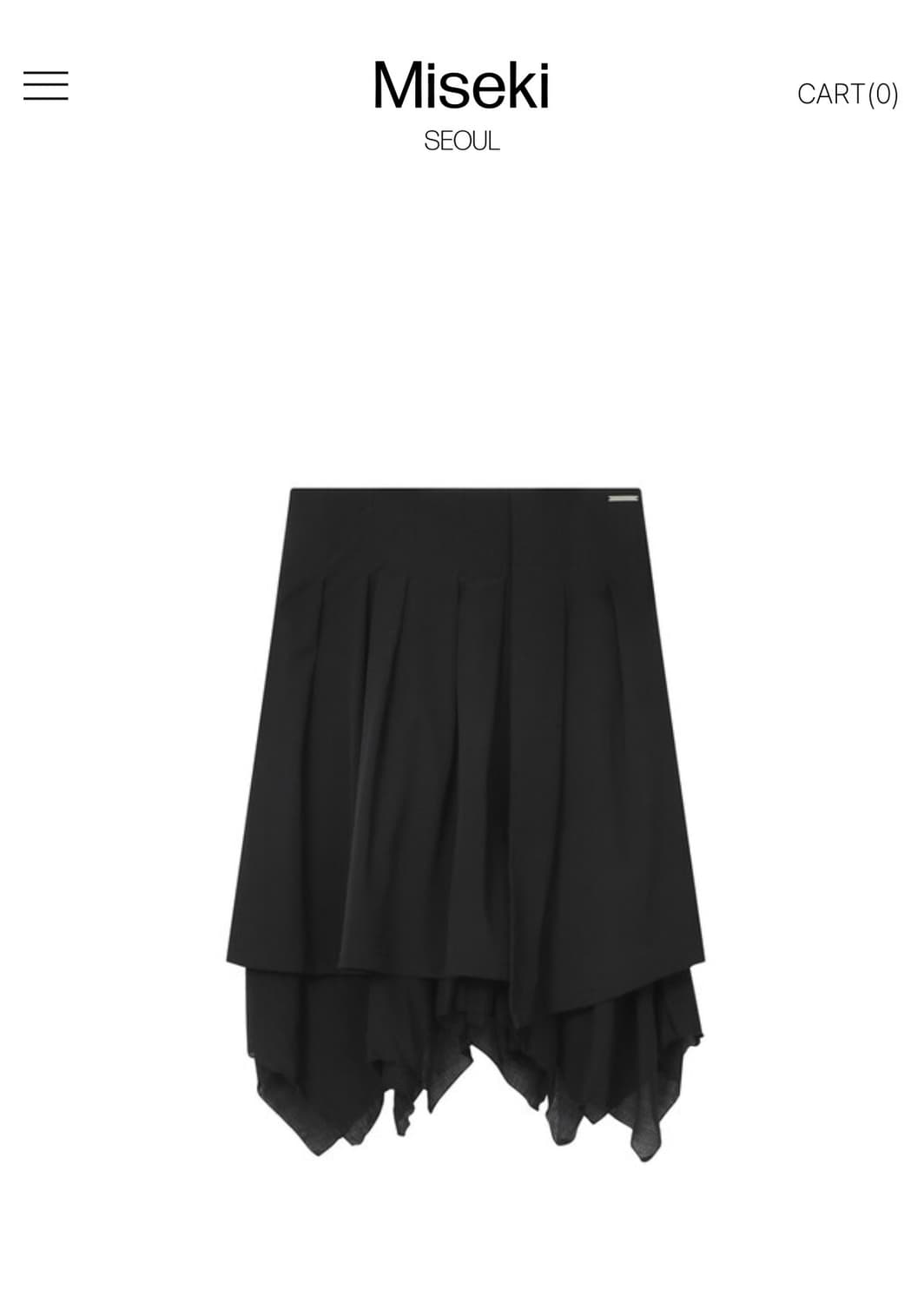 미세키서울) Layered skirt pants set BLACK 2 상품이미지5