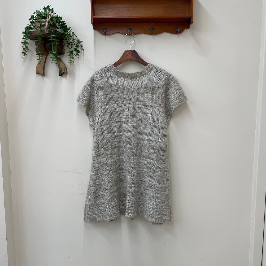 모리 니트 반팔 원피스 상품이미지3