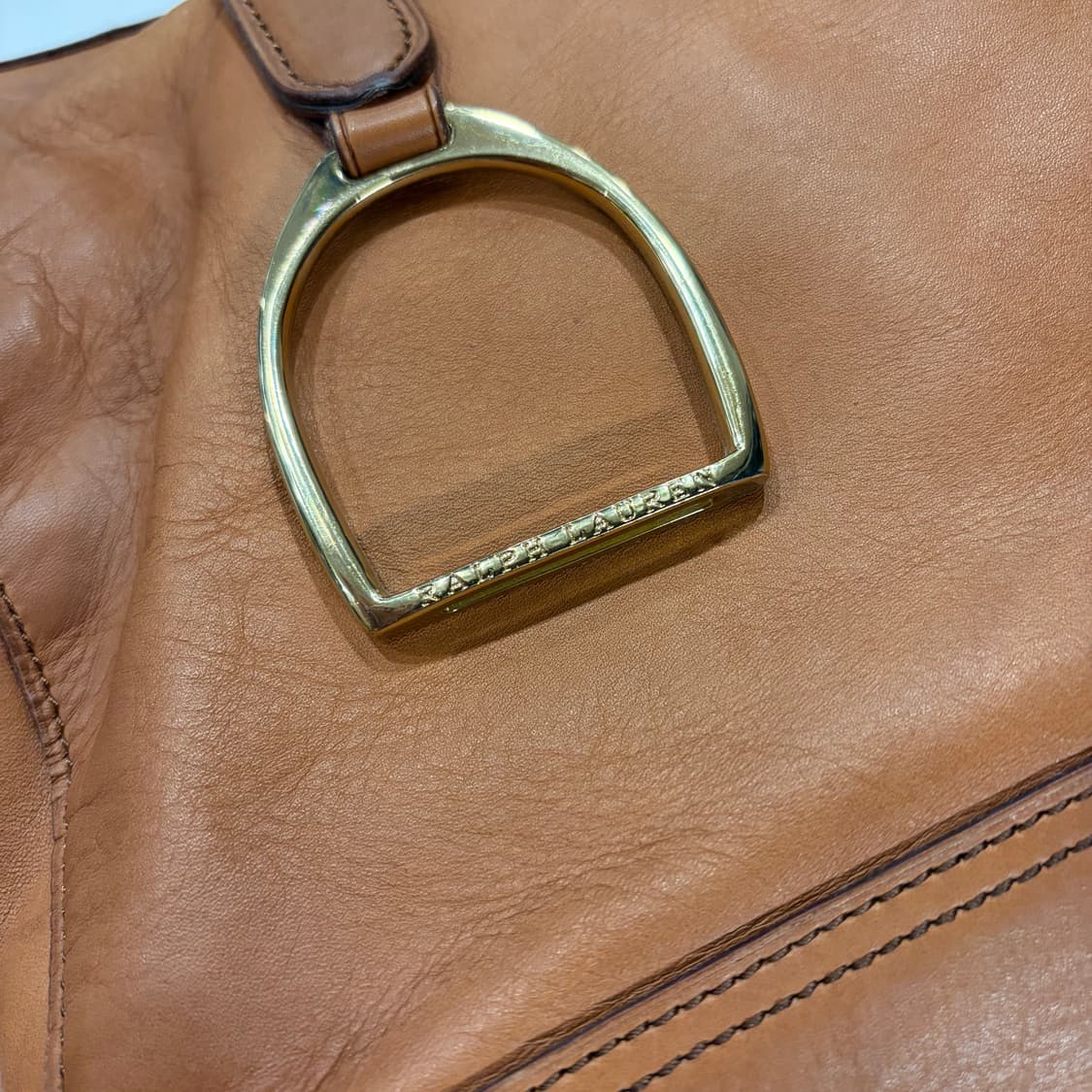 폴로랄프로렌 브라운 레더 숄더 토트백 가방 상품이미지4