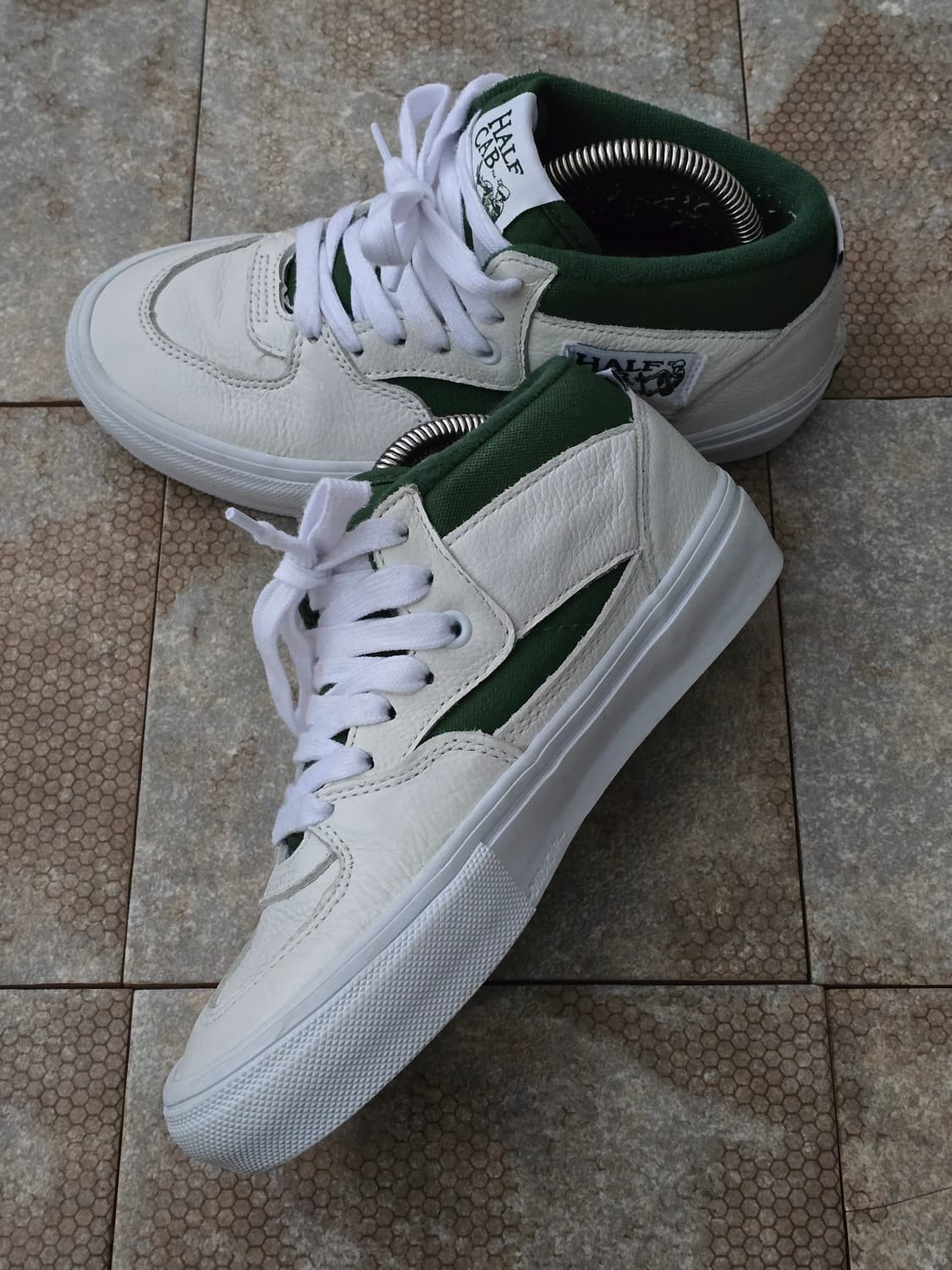 (225)반스 하프캡 화이트 그린 상품이미지6