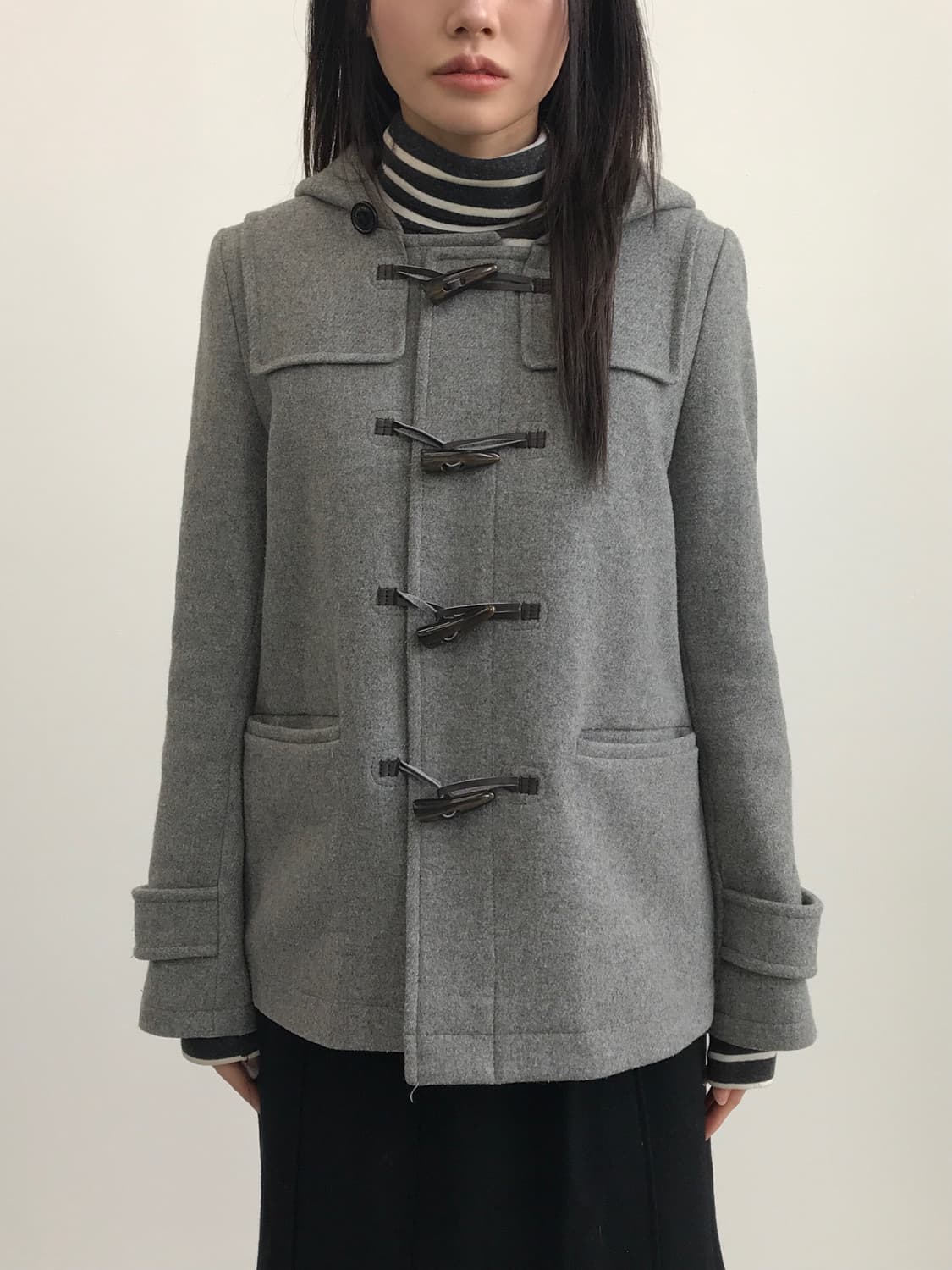 Ropé Picnic Grey Hooded Duffle Coat 상품이미지1
