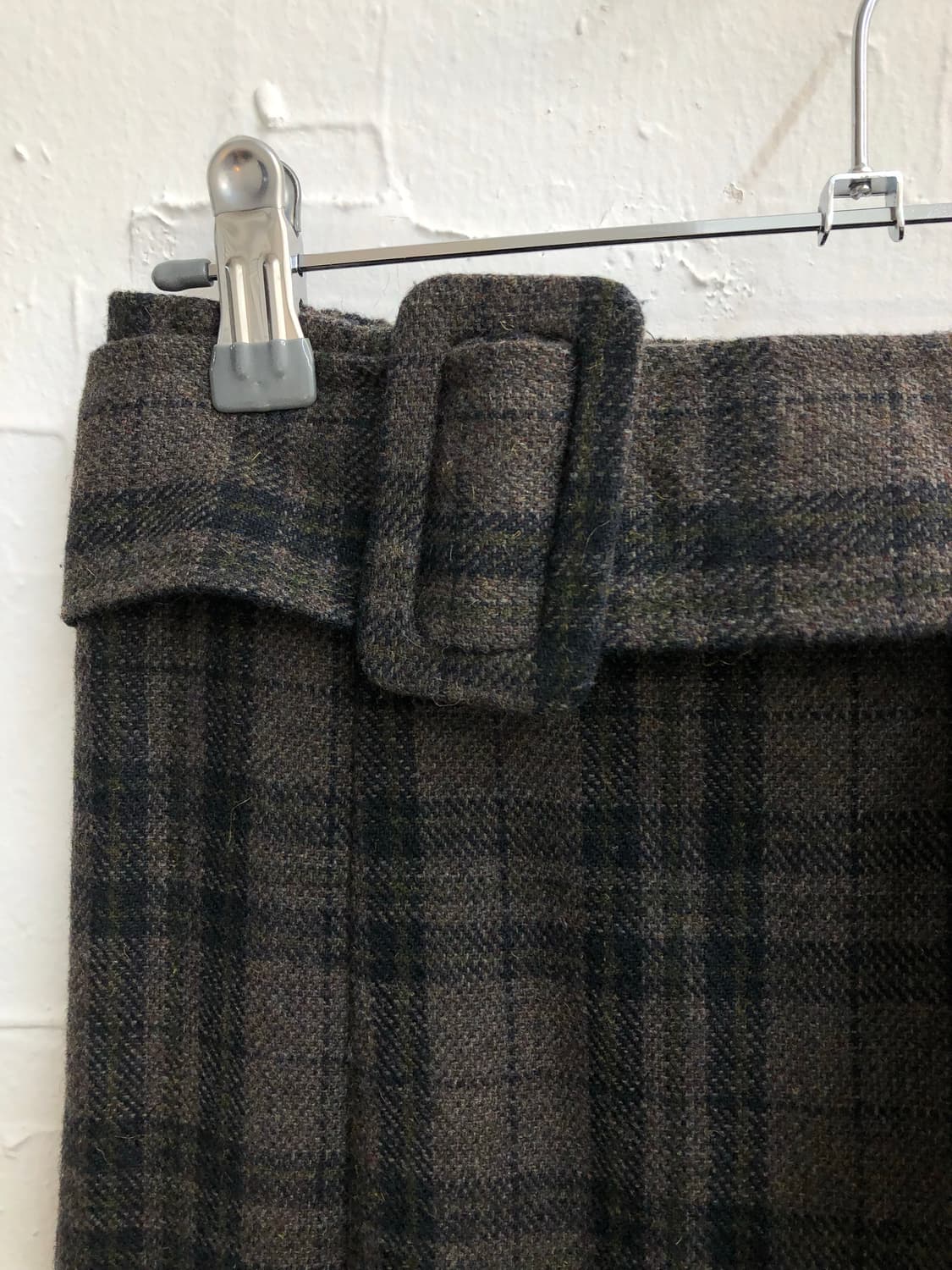 Brown vintage check skirt 상품이미지4