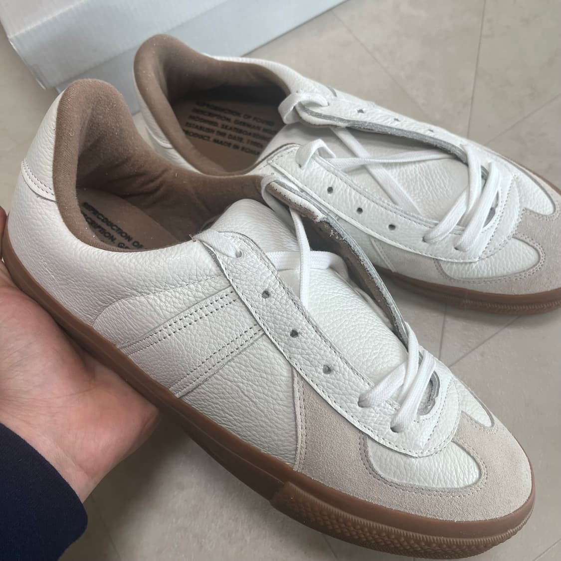 새상품) 리프로덕션오브파운드 독일군 트레이너 4700PL 화이트 상품이미지3