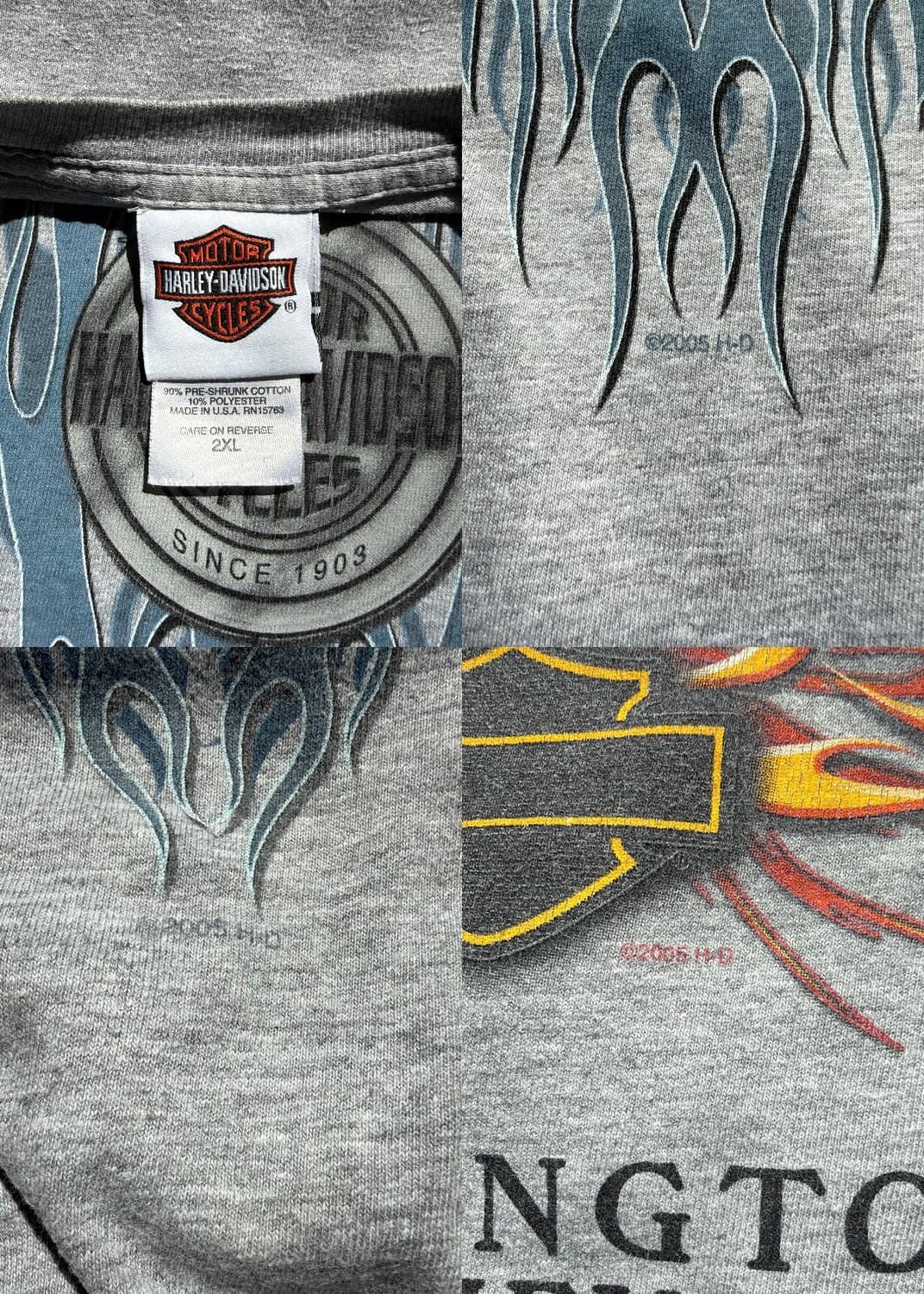 할리데이비슨 00s 플레임 빈티지 롱슬리브 티셔츠  상품이미지7