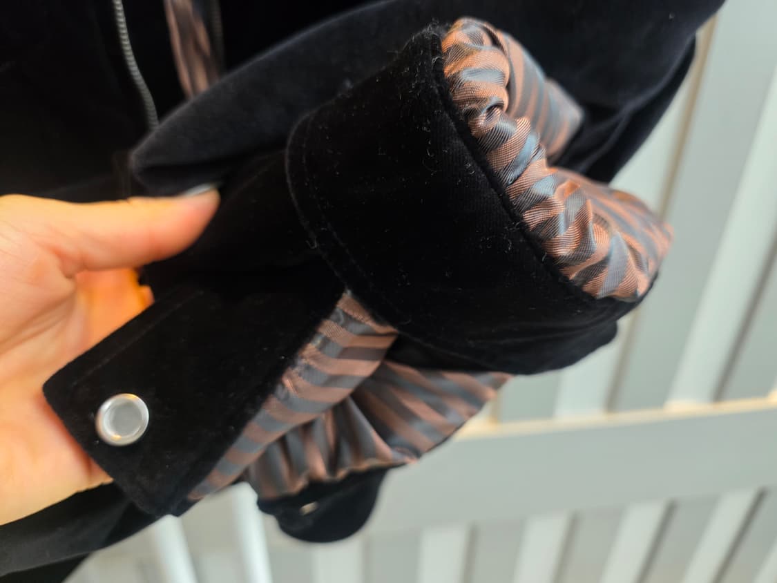 블랙 벨로아 패딩점퍼 상품이미지5