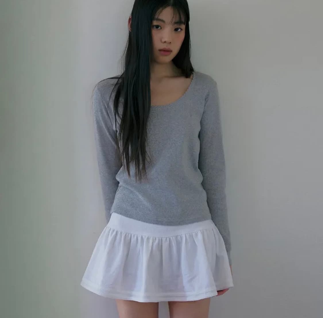 마그넷 Tuto Lace Tee (Gray) 레이스 티 그레이 상품이미지1