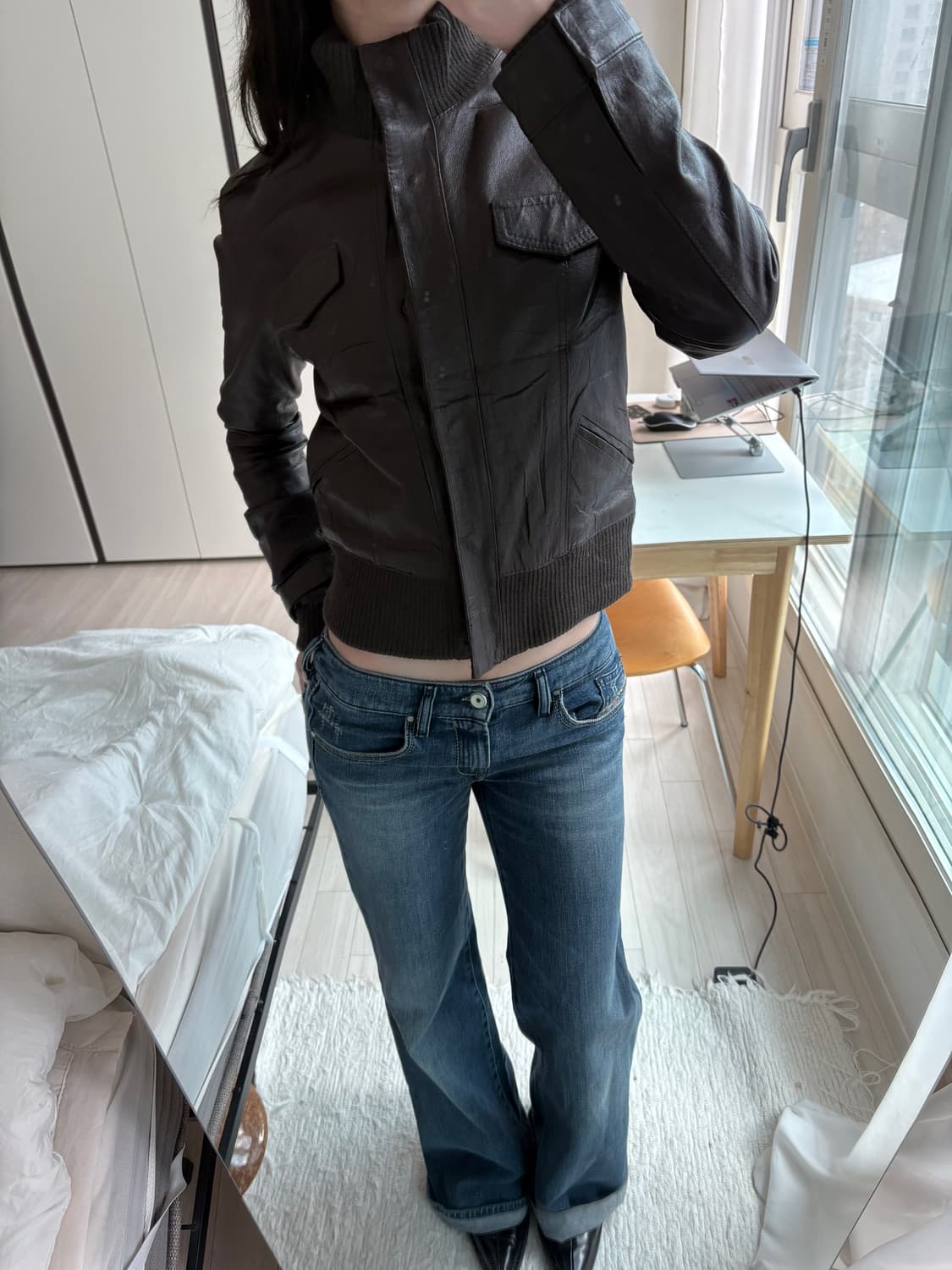 Vintage Mood Leather Jacket 상품이미지4