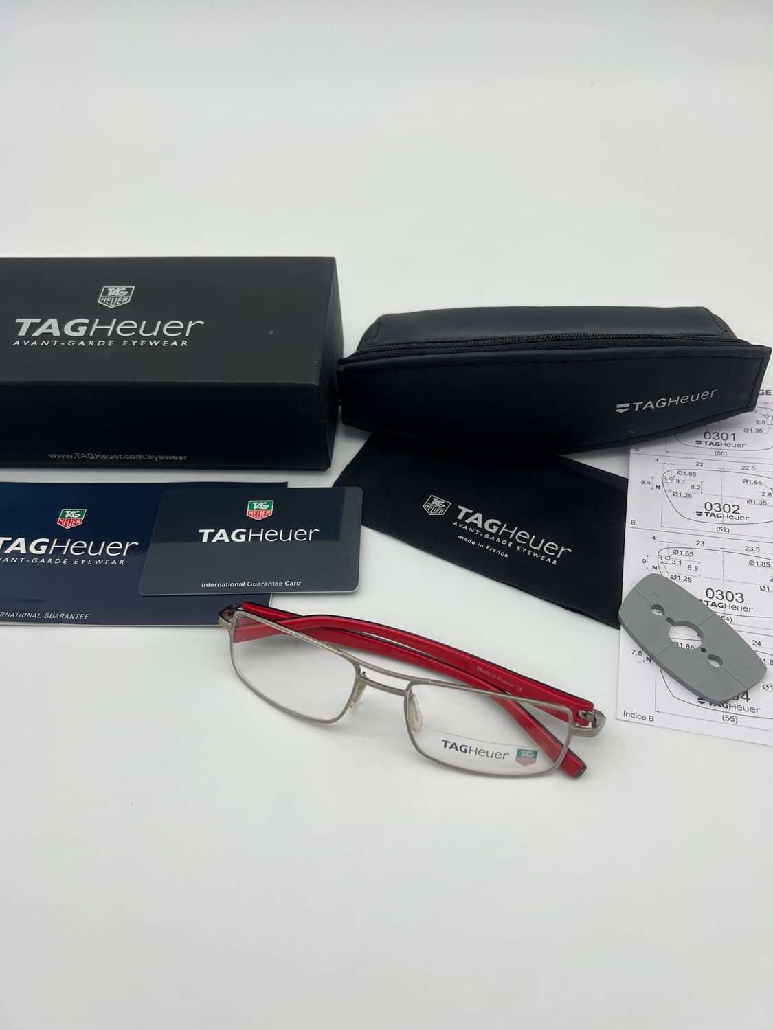 태그호이어 TAG Heuer 직사각 반무테 안경 TH 3001 005 상품이미지1