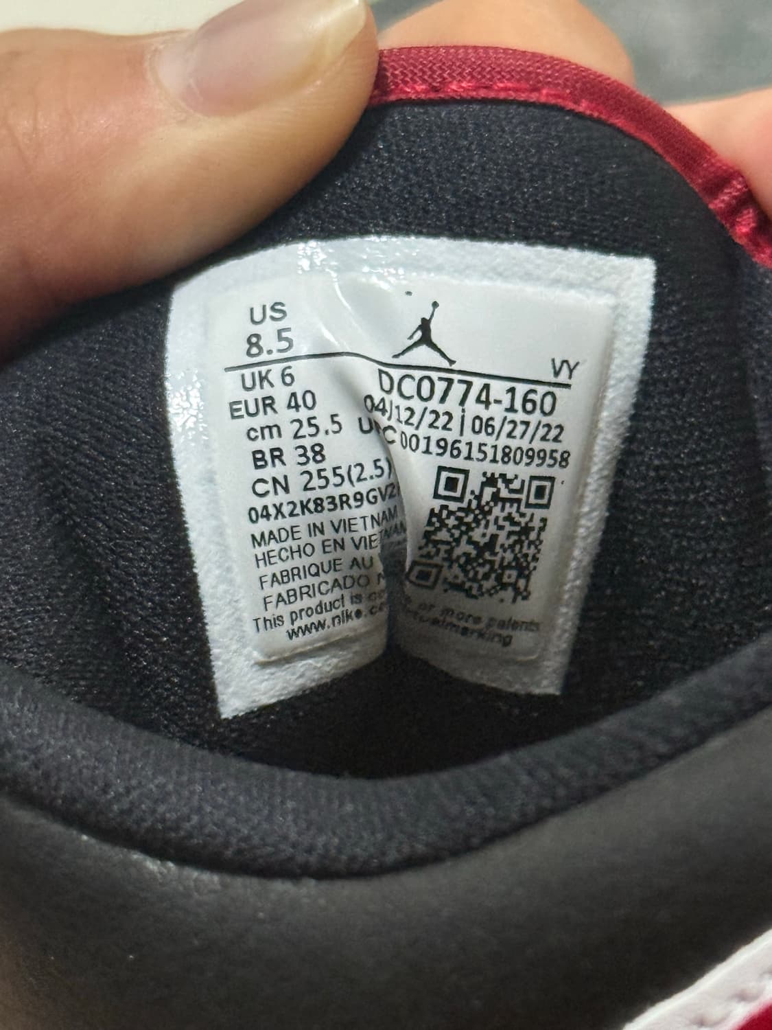 에어조던1 로우 짐레드 W 상품이미지2