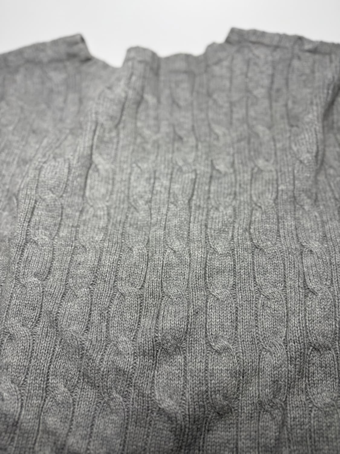 폴로 랄프로렌 케이블 니트 스웨터 회색 상품이미지7