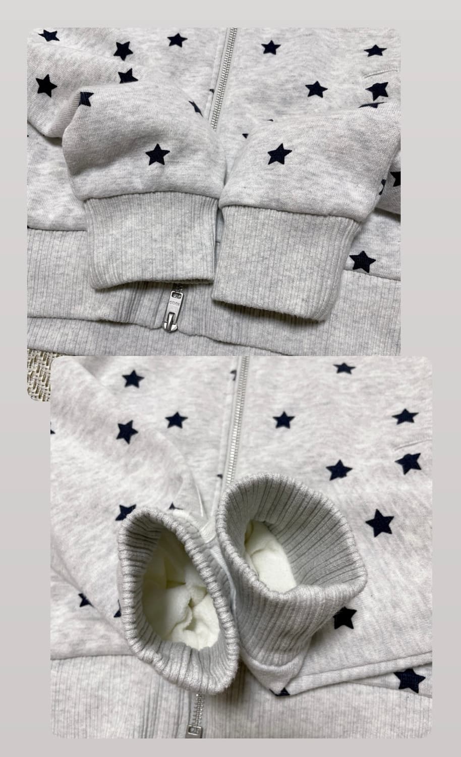 w.management 별패턴 투웨이 기모집업 상품이미지9