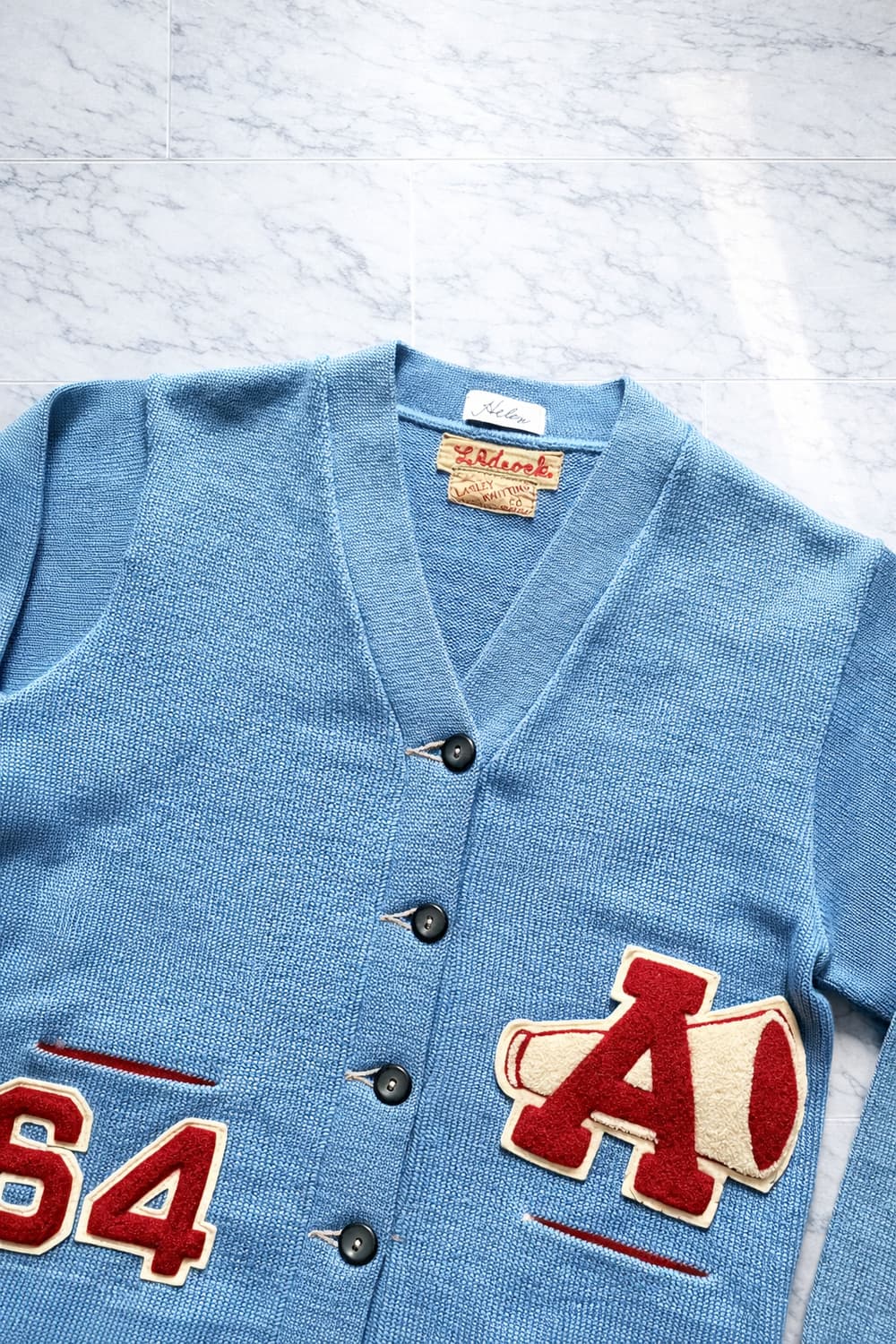 60's Lasley Knitting Co. 레터맨 가디건 100 상품이미지2