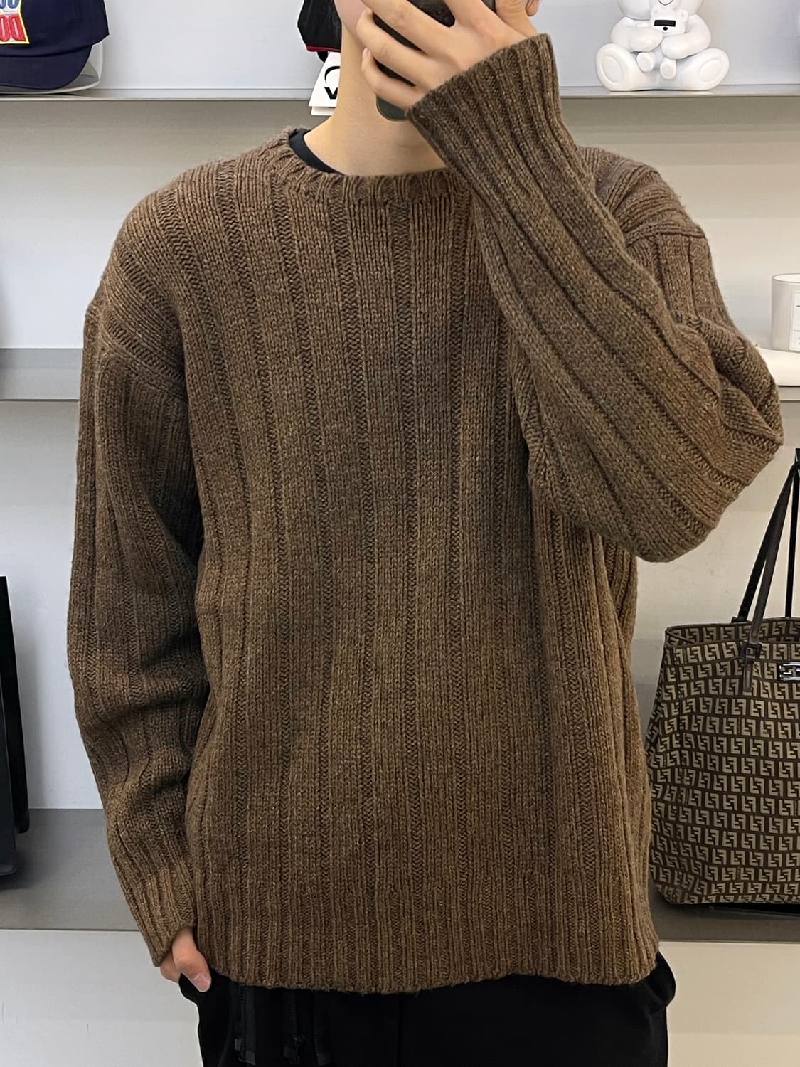폴로랄프로렌 울 앤 실크 리브드 스웨터 상품이미지1