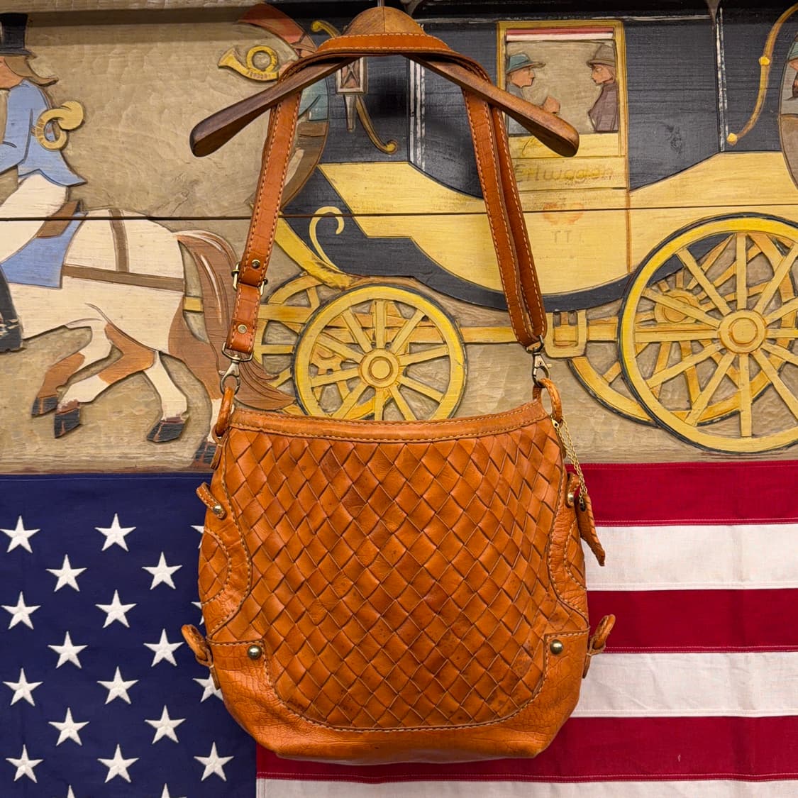 Robita 카우레더 위빙 숄더백 상품이미지4