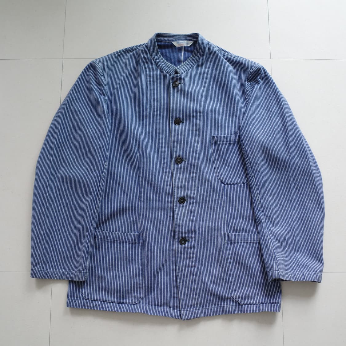 70s 프렌치 아티잔 히코리 셀비지 워크 초어 자켓 상품이미지1