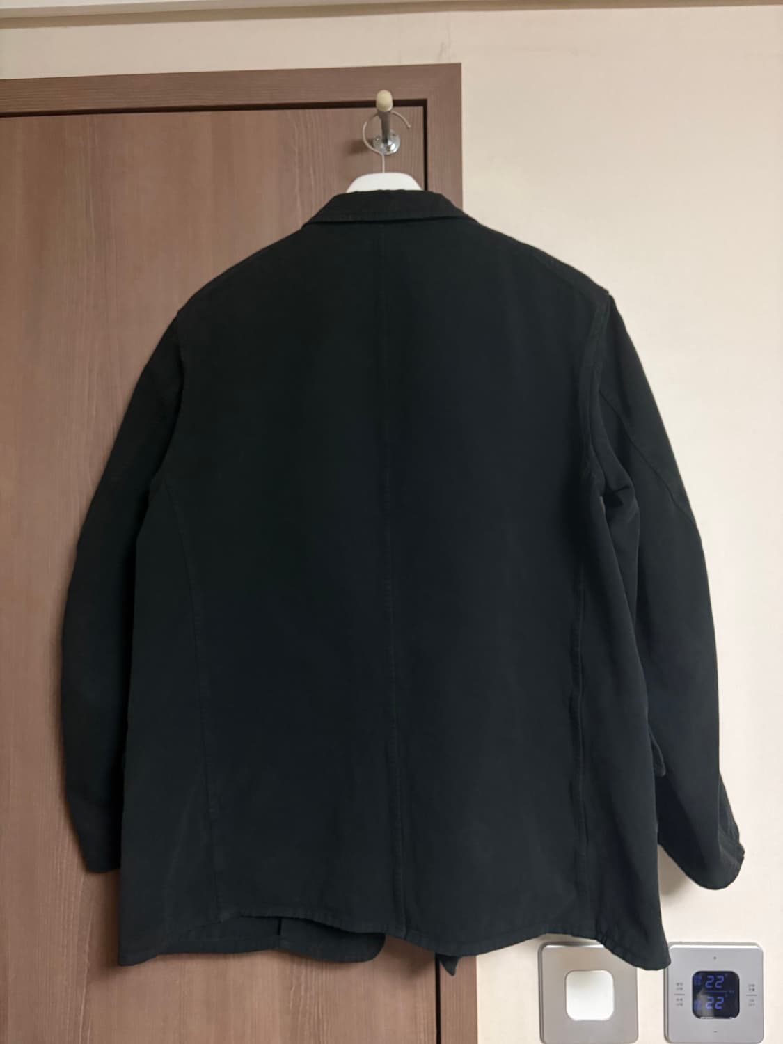 [1]23aw 코모리 가먼트다잉 블레이저 자켓 블랙 상품이미지2