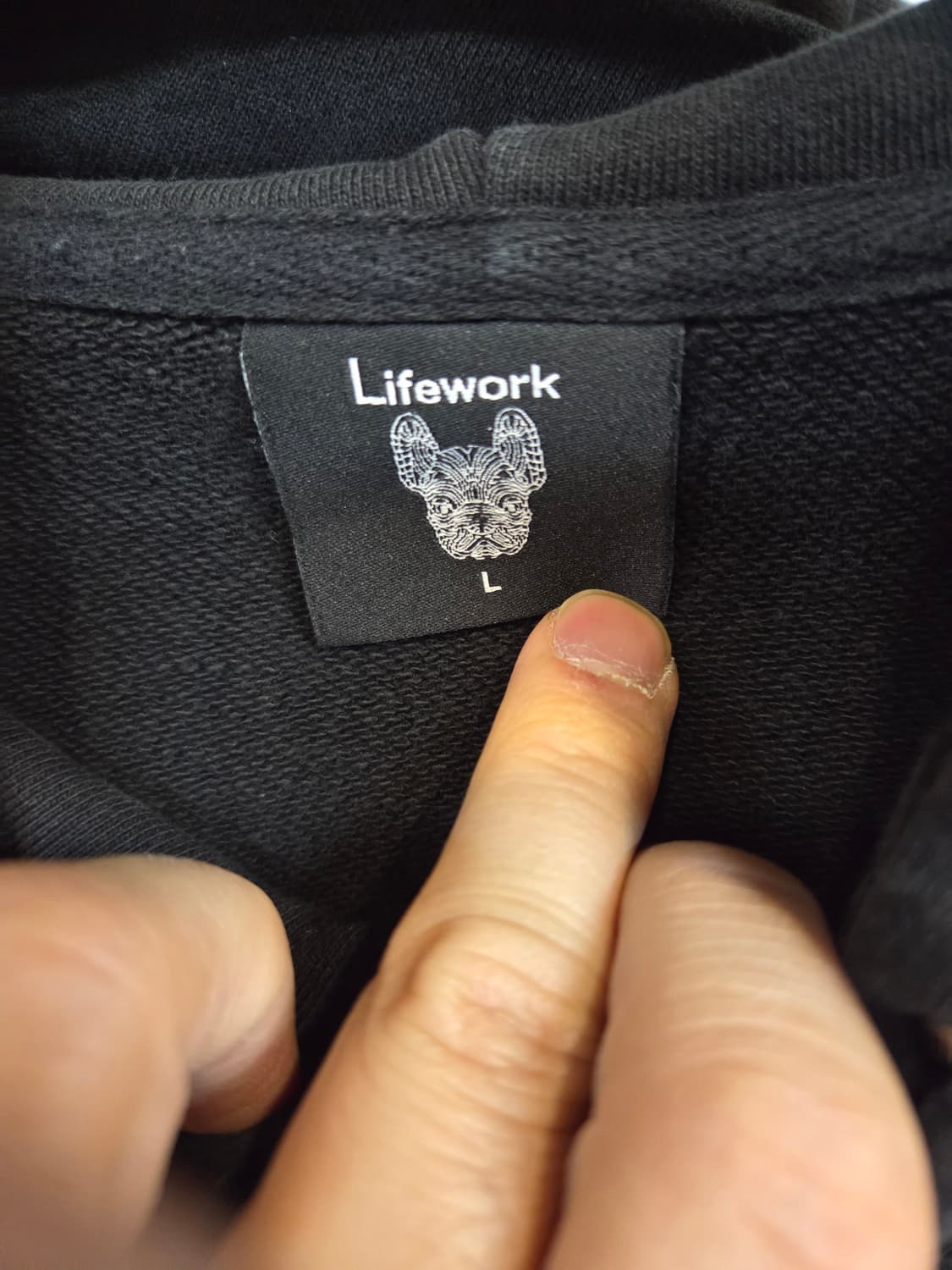 라이프워크 빅라독 형광 후드티 L 상품이미지3