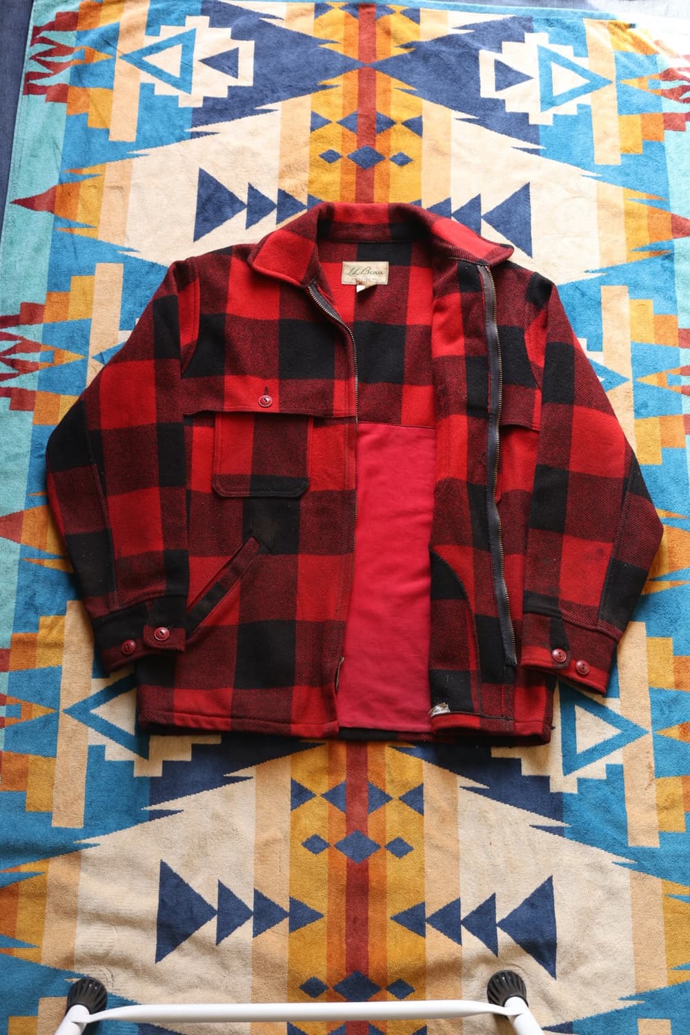 엘엘빈 70s 울 버팔로 플레이드 매키노 자켓 상품이미지7