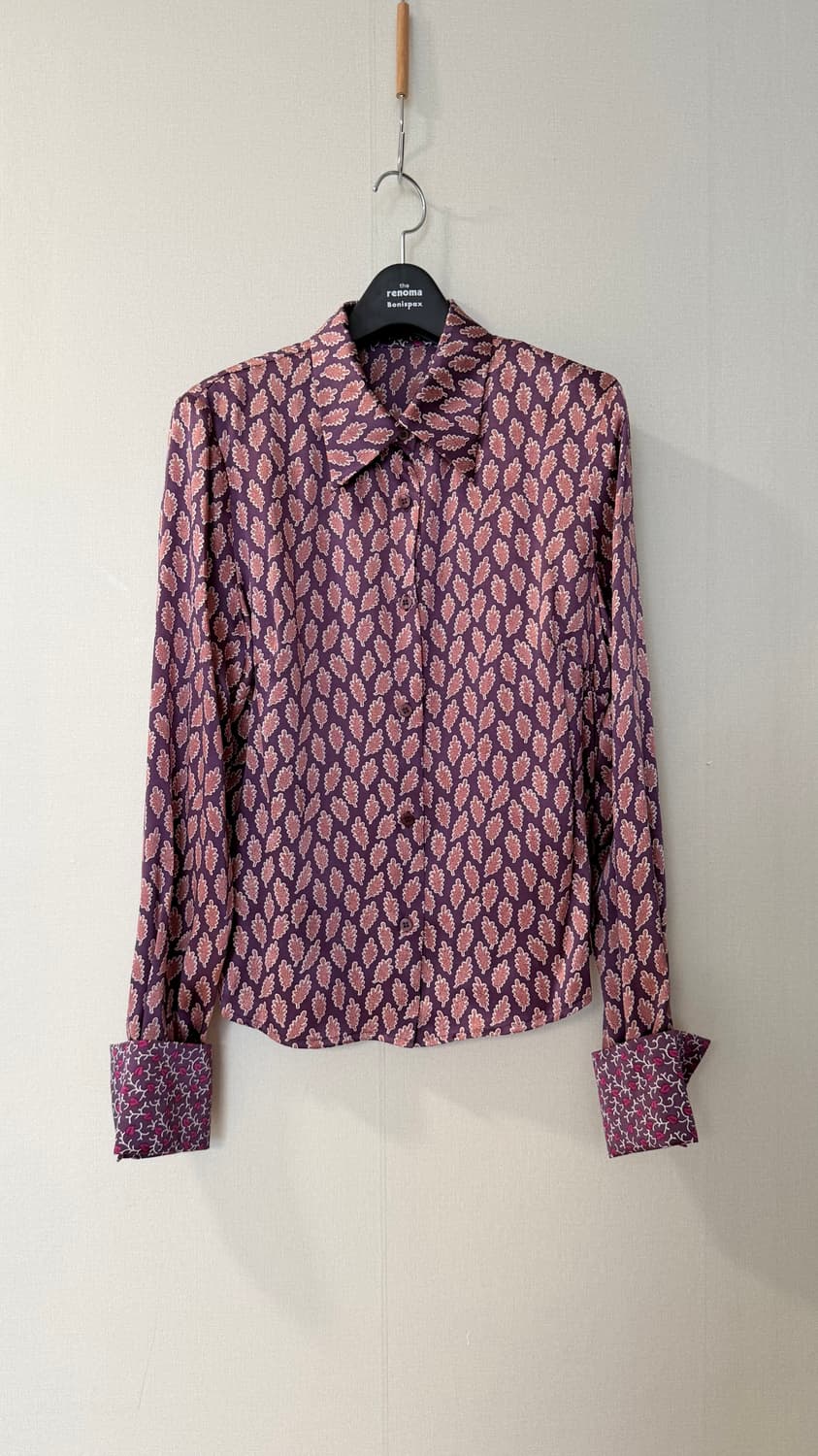 시슬리 SISLEY 실크 100% 패턴 셔츠 55 정가 329,000원  상품이미지1