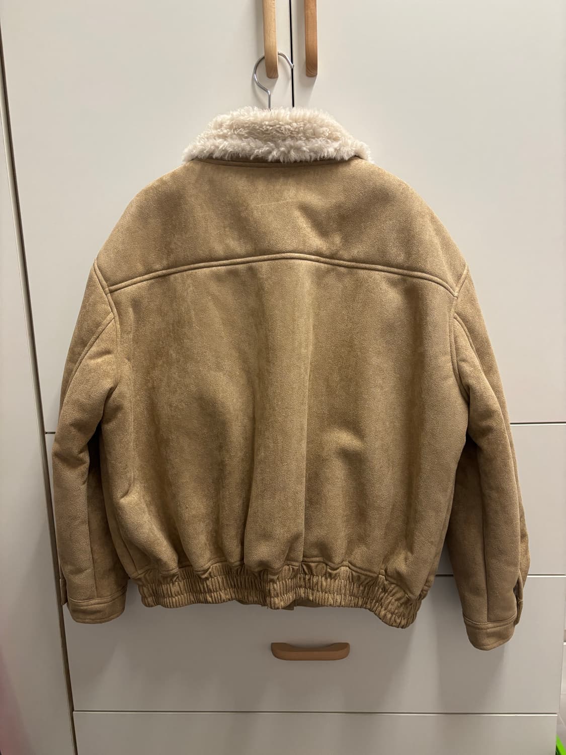 쇼퍼랜드 양털 스웨이드 무스탕 베이지 상품이미지7