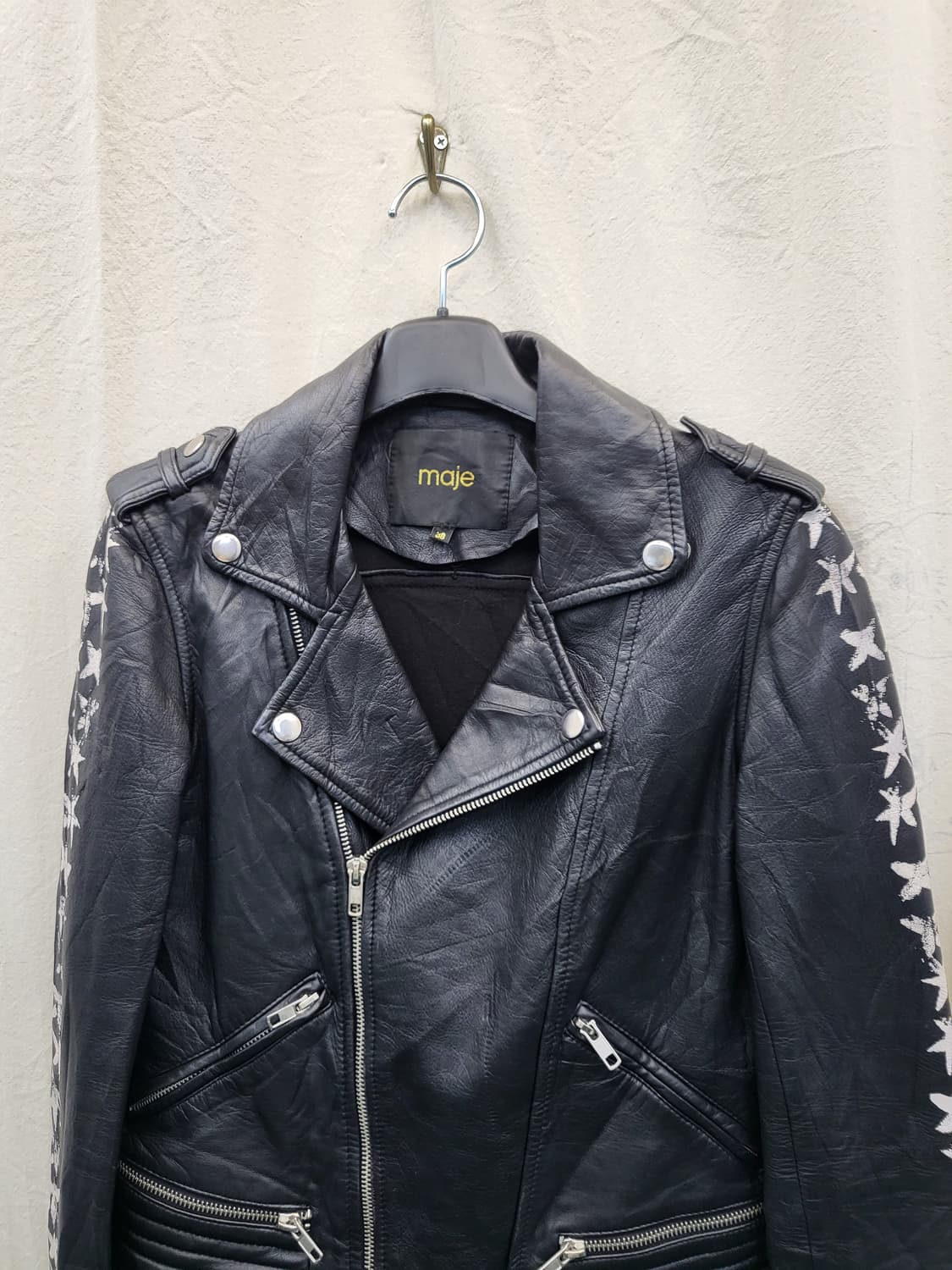 maje 별 라이더 가죽 자켓 상품이미지3