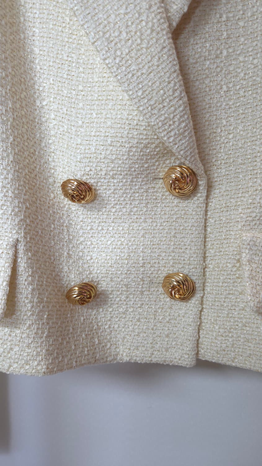 모조에스핀 2021 크롭 글리터 트위드 자켓 66 사이즈 상품이미지4