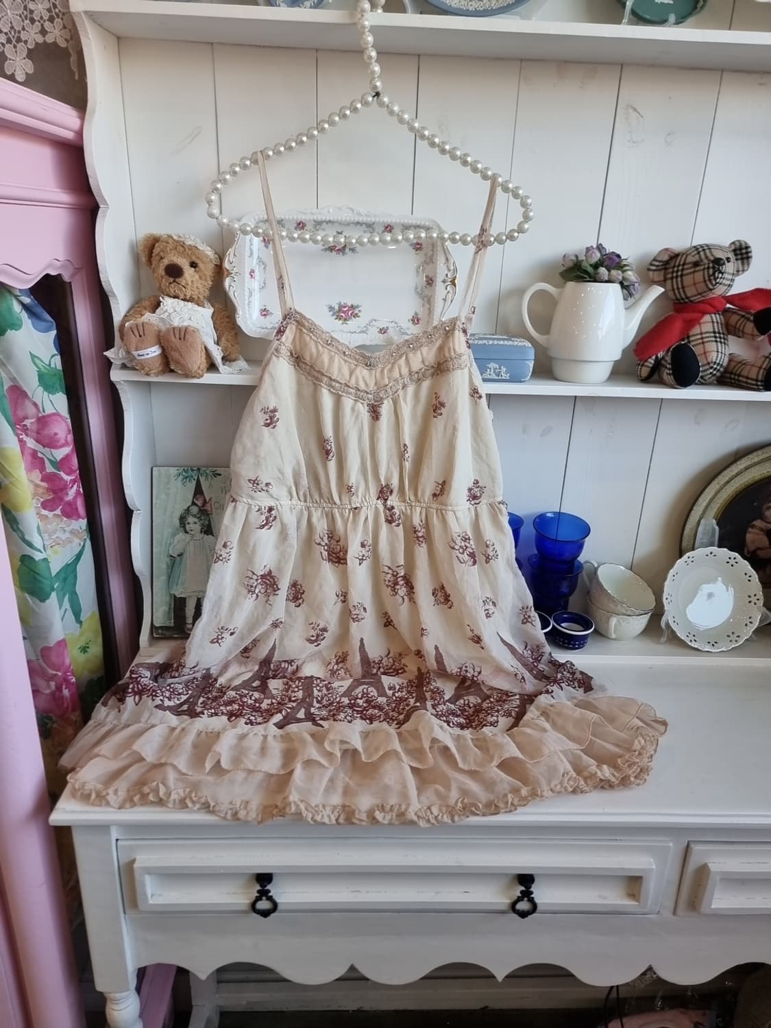 axes femme(악시즈팜므) 에펠탑 플라워 자수 원피스 상품이미지4