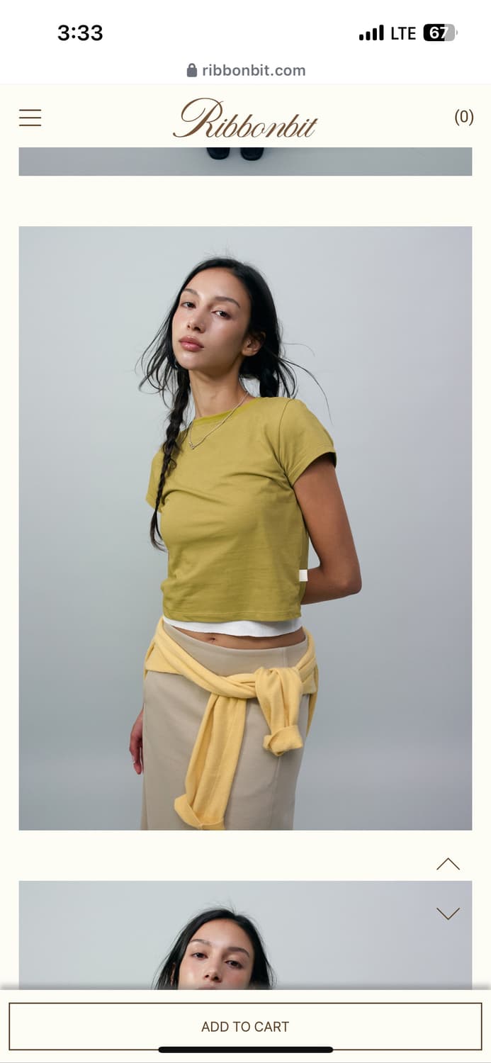 리본빛 Luva T-Shirt - Olive   상품이미지2