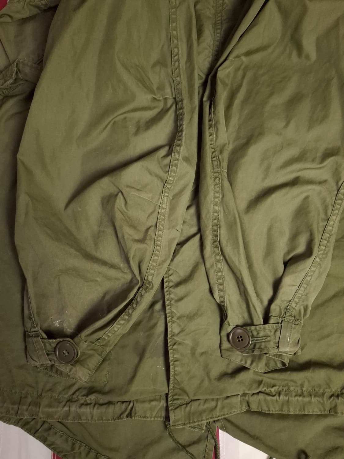 오리지날 미군 M-65 개파카 후드 양털 엑스스몰 사이즈 풀셋트 상품이미지7