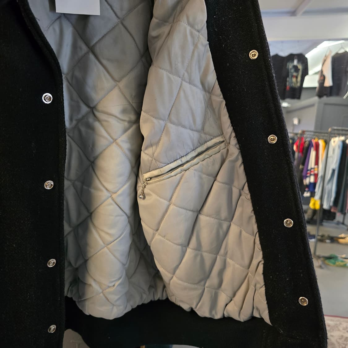 모터메카닉 레더 자켓 바시티 블랙 90s 빈티지 상품이미지7