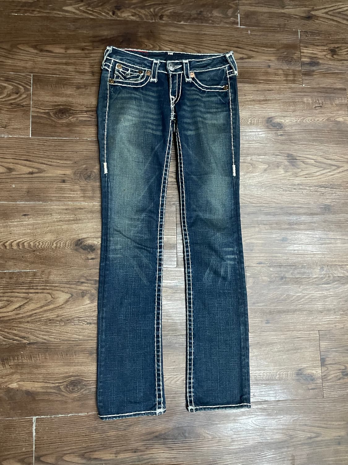 트루릴리전 USA 빌리슈퍼티 로우라이즈 부츠컷 데님 팬츠 플레어진 상품이미지2