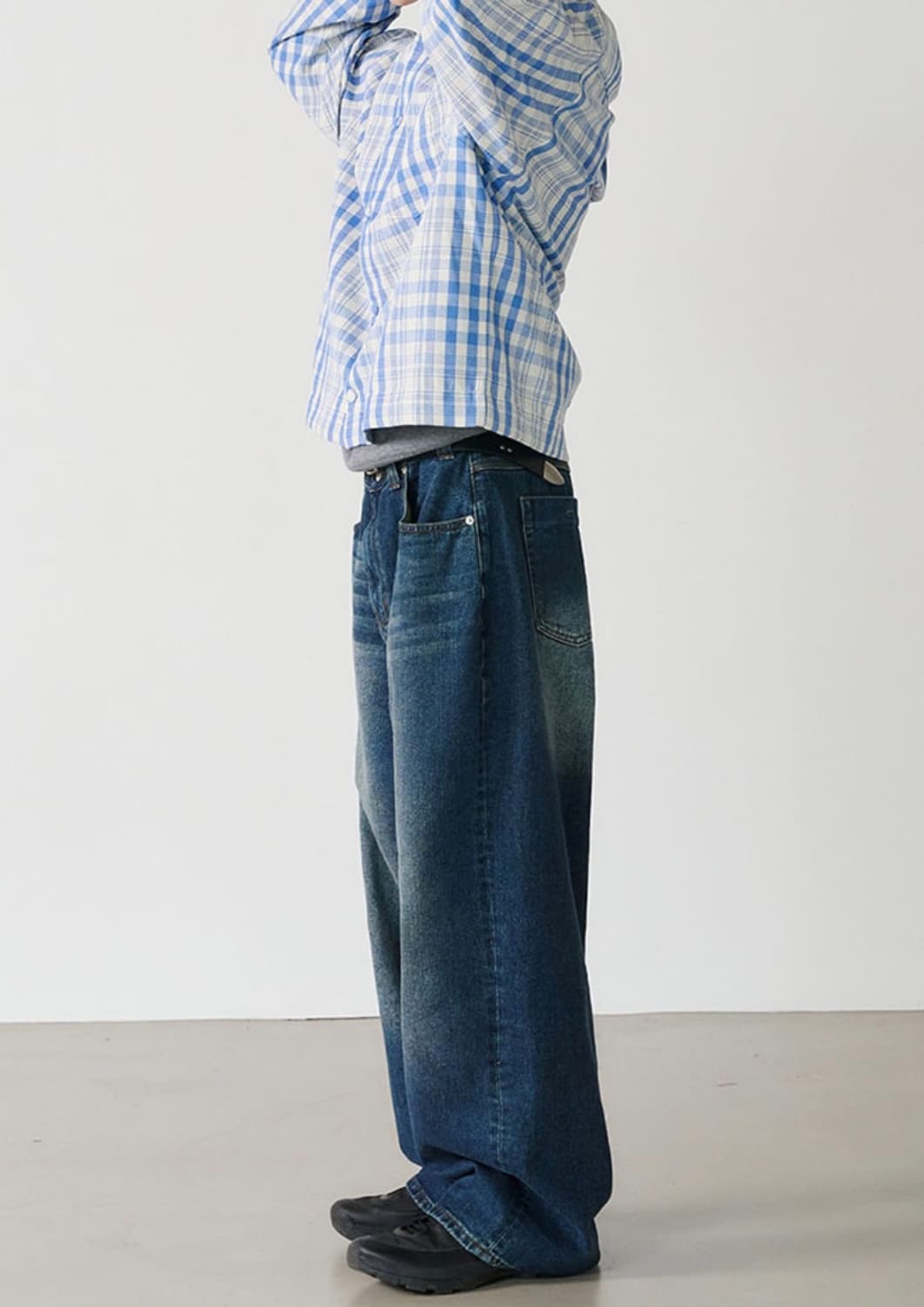 노운 wide denim pants (blue) 상품이미지1