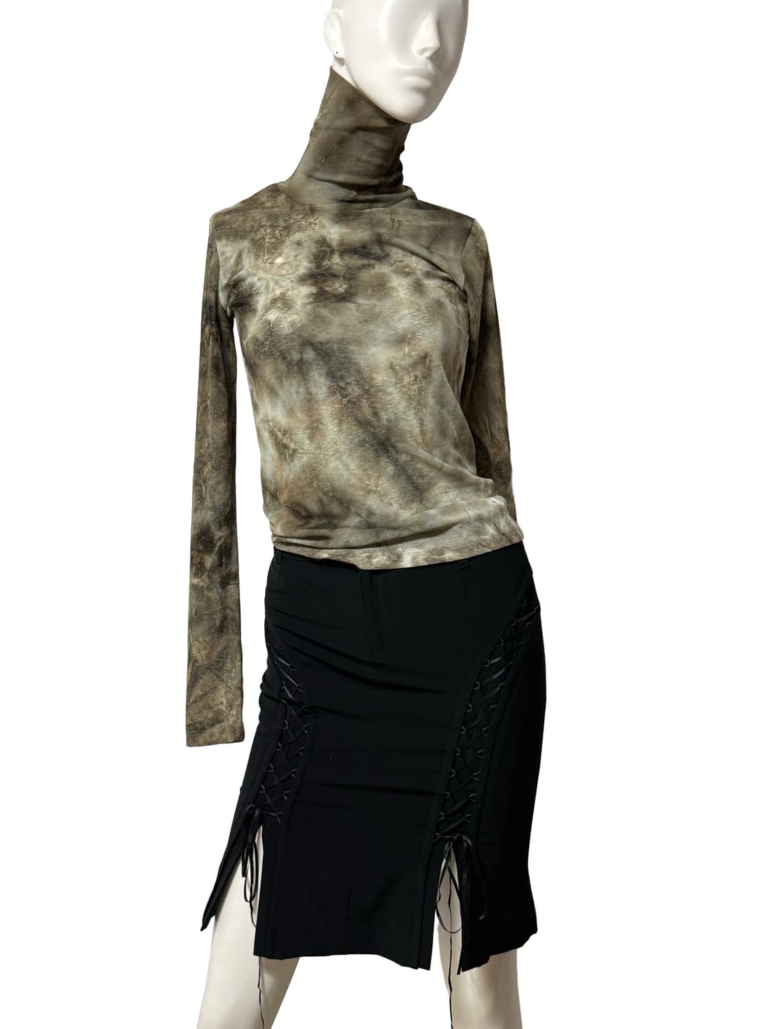 Teak 브라운 매쉬 탑 상품이미지1