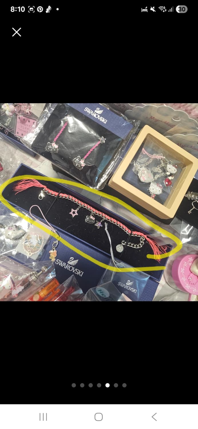 스와로브스키 네온 키티 팔찌 상품이미지2