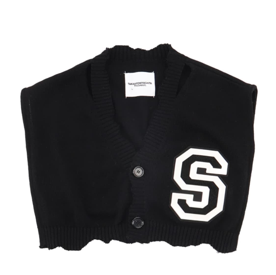 솔로이스트 레터드 가디건 블랙 상품이미지1