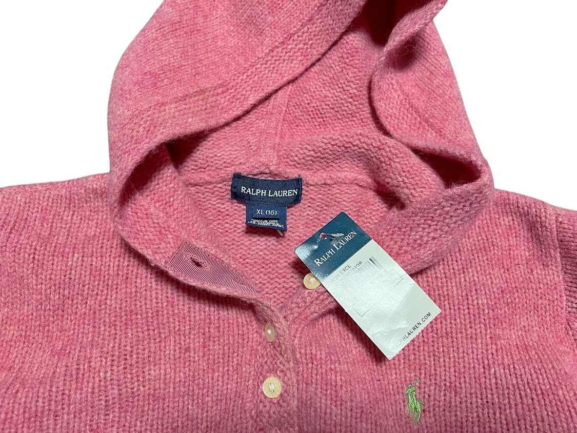 (새상품) 폴로 랄프로렌 핑크 니트 후드티 상품이미지2