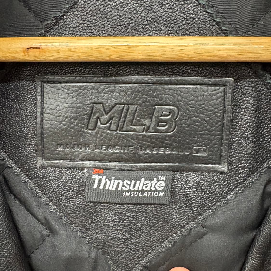 MLB NY 양키즈 블랙 가죽 야구 점퍼 여/M 상품이미지6