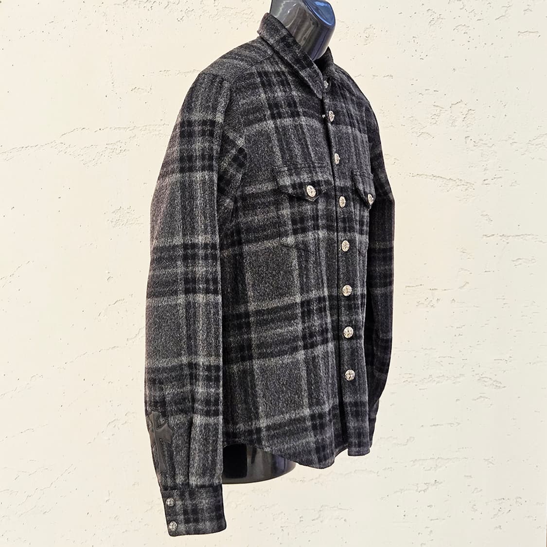 [S] 크롬하츠 플란넬 내피 레더패치 자켓 B1213C156 상품이미지2