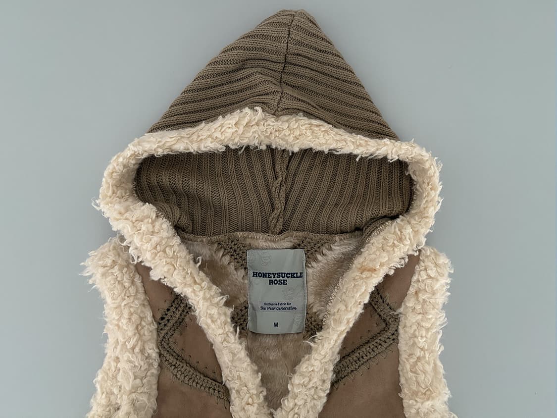 hooded shearling vest 상품이미지5