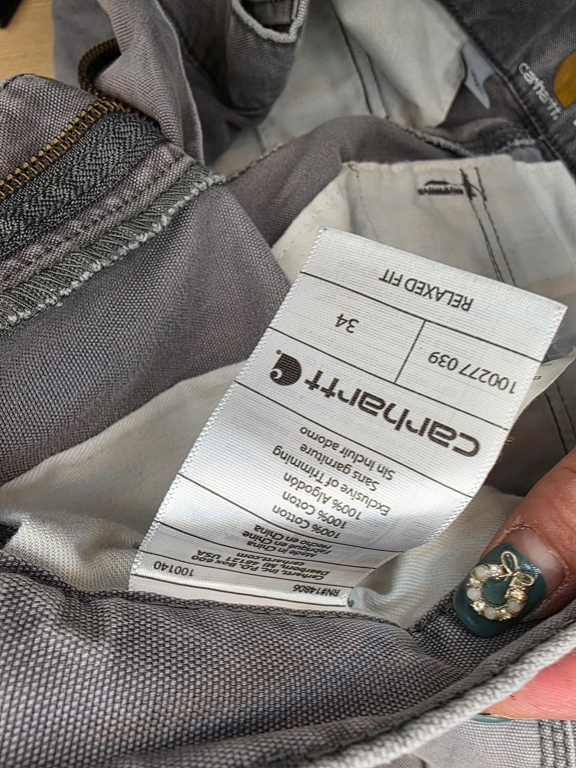 칼하트 카고 반바지 relaxed fit 34 그레이 상품이미지7