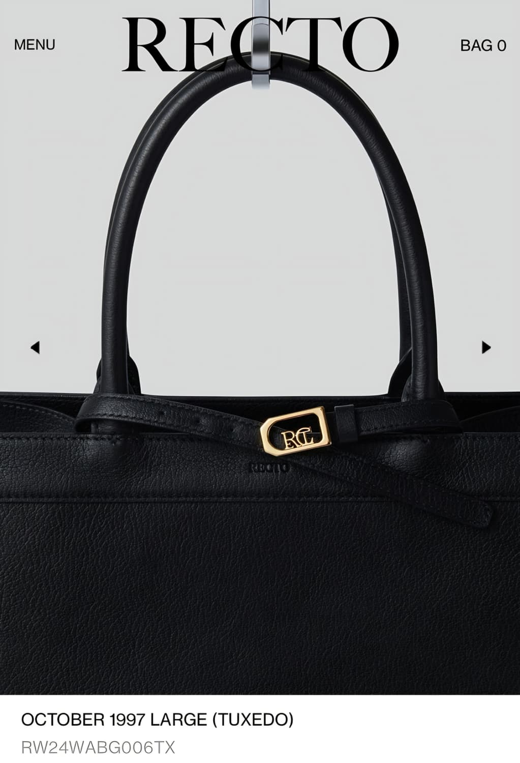 새상품> 렉토 옥토버 라지 백 블랙 상품이미지2
