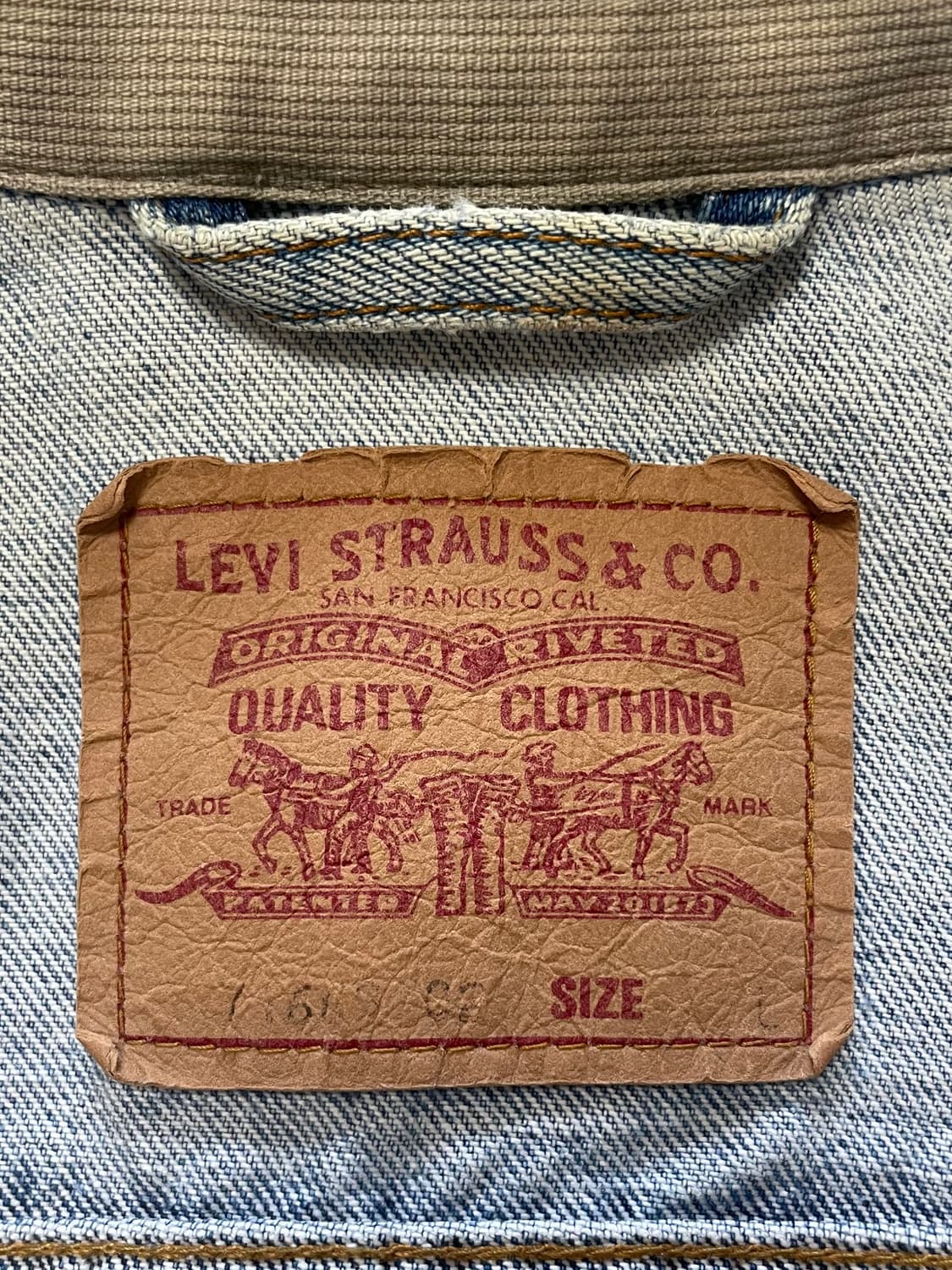 택포) 국내유일 90s USA 리바이스 코듀로이 카라 데님 트러커 자켓 상품이미지3