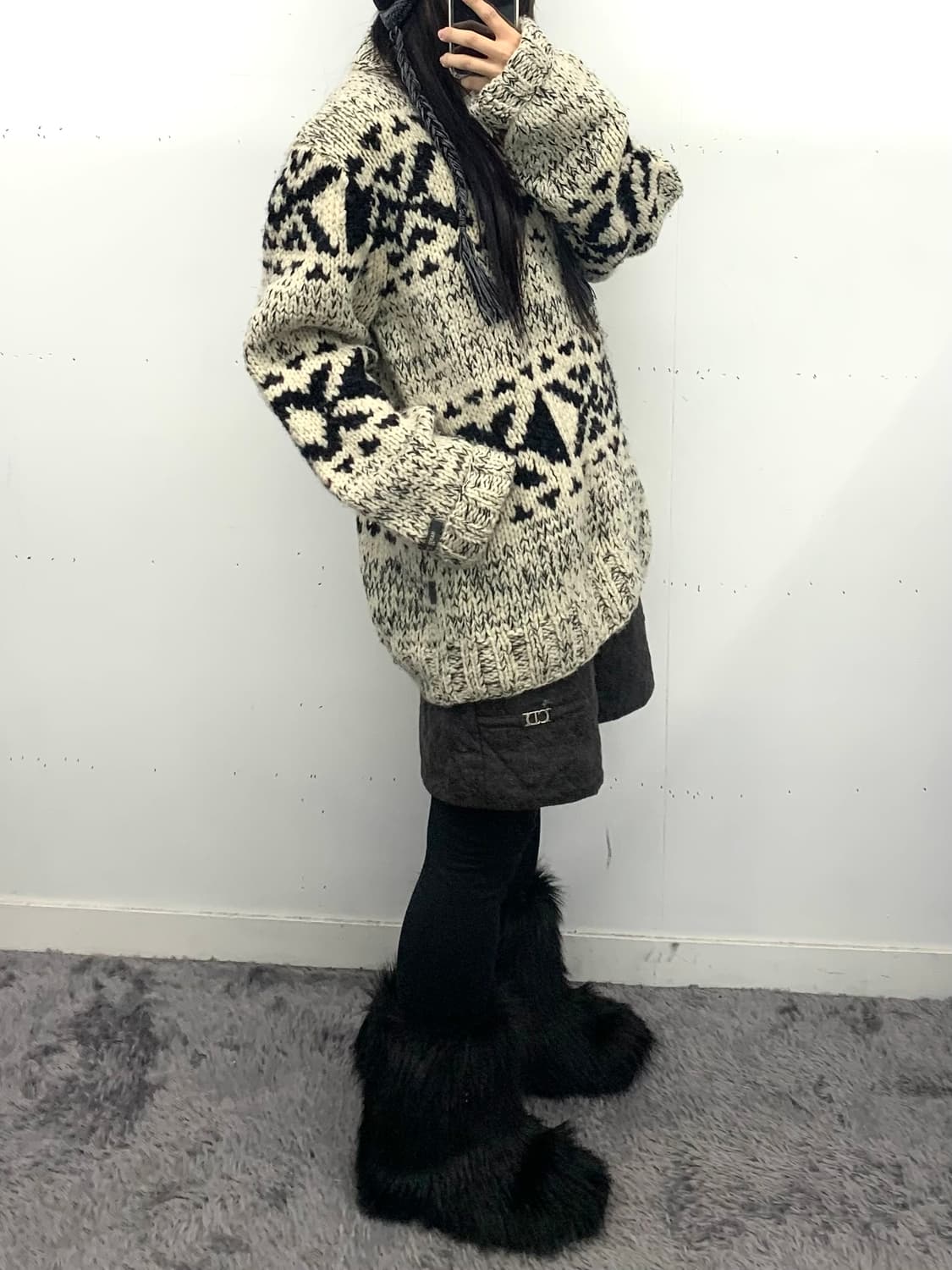 디올 로고 울 버뮤다 숏츠 상품이미지4