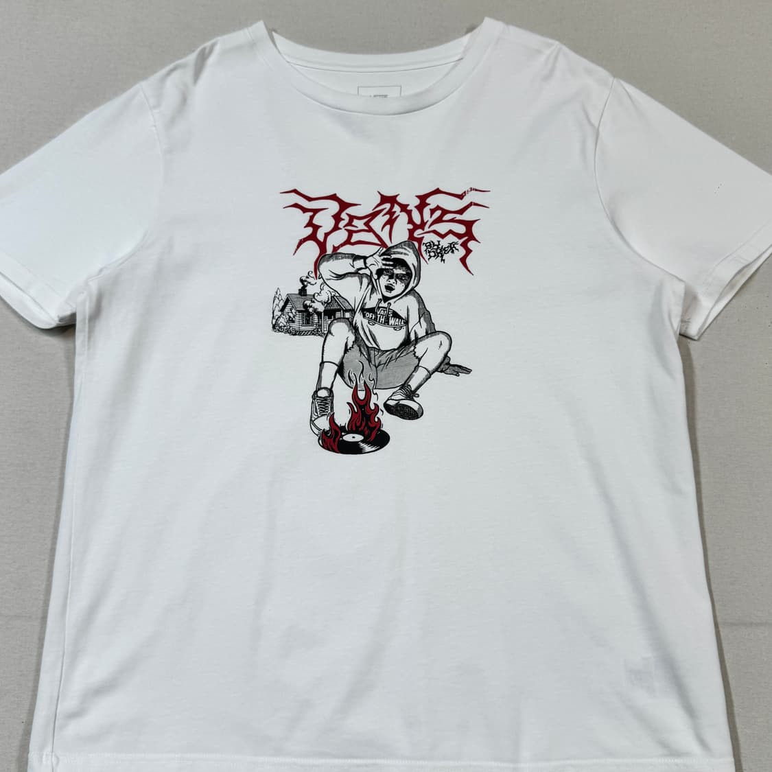 XL) 반스 Vans 프린팅 반팔 티셔츠 화이트 상품이미지2