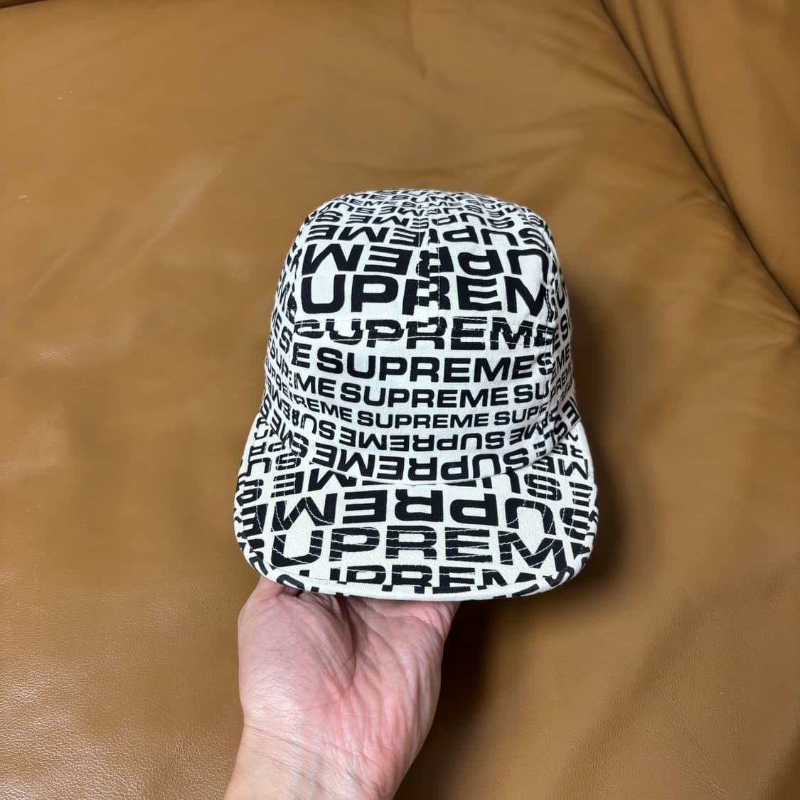 Supreme 슈프림 자카드 로고 화이트 캠프캡 모자 (White) 상품이미지2