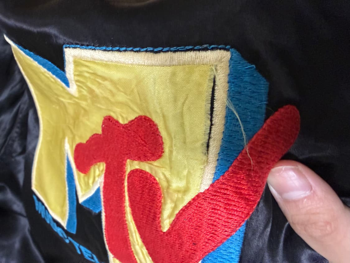 80s MTV 블랙 새틴 봄버 자켓 상품이미지4