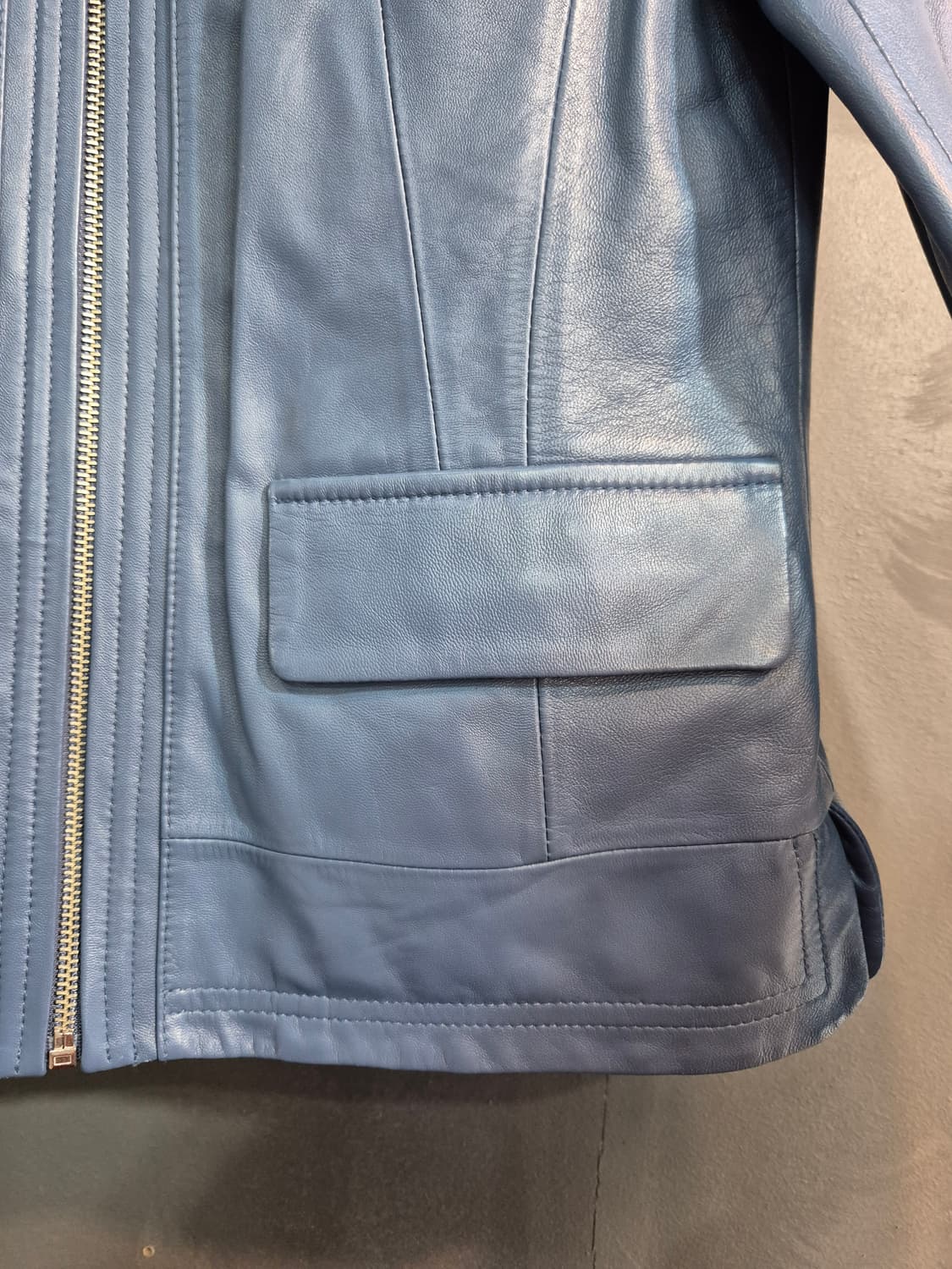 HÔTEL PARTICULIER 블루 가죽 자켓 55 상품이미지4